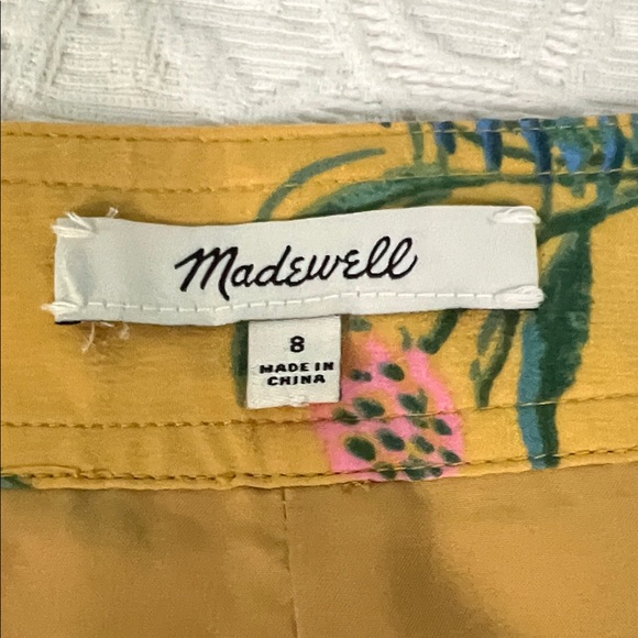 Madewell Skirt Women Size 8 Yellow Floral A-Line Skirt floral colorful - Picture 2 of 10